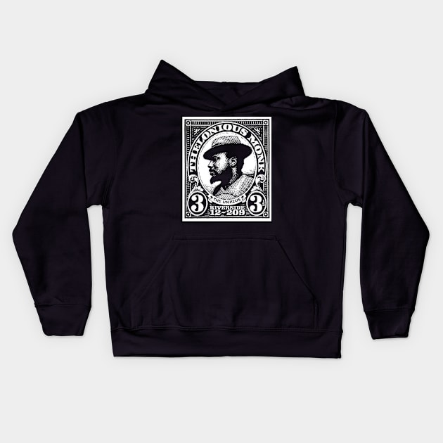 Thelonious Monk Kids Hoodie by CosmicAngerDesign